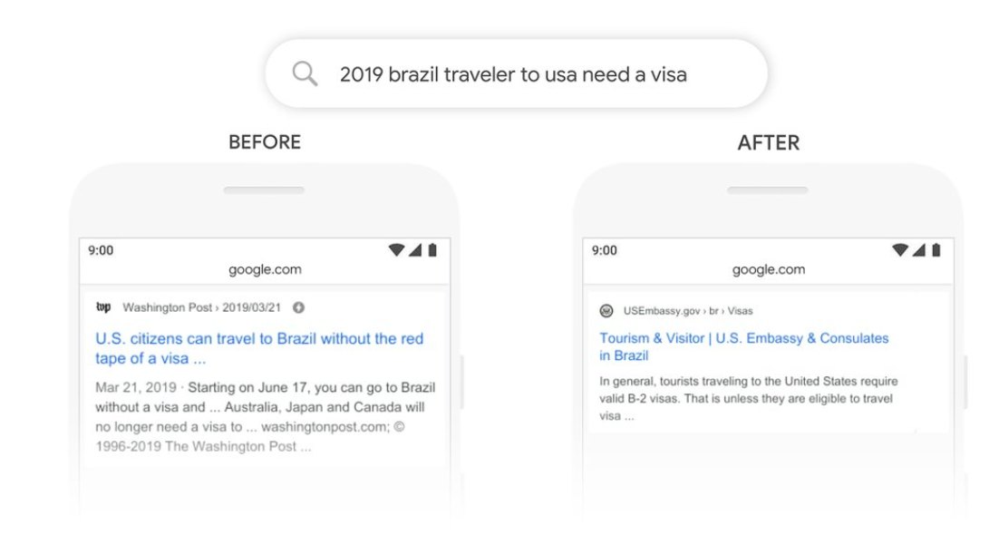 BERT Google Algorithm Update Brazil