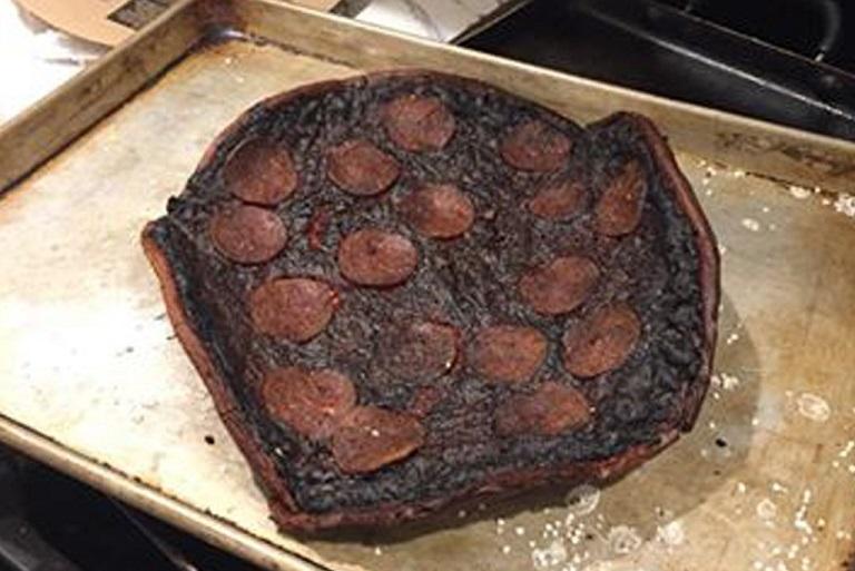 overcooked pizza