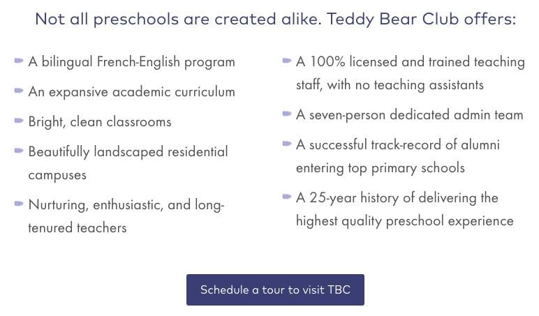 Teddy Bear Club CTA