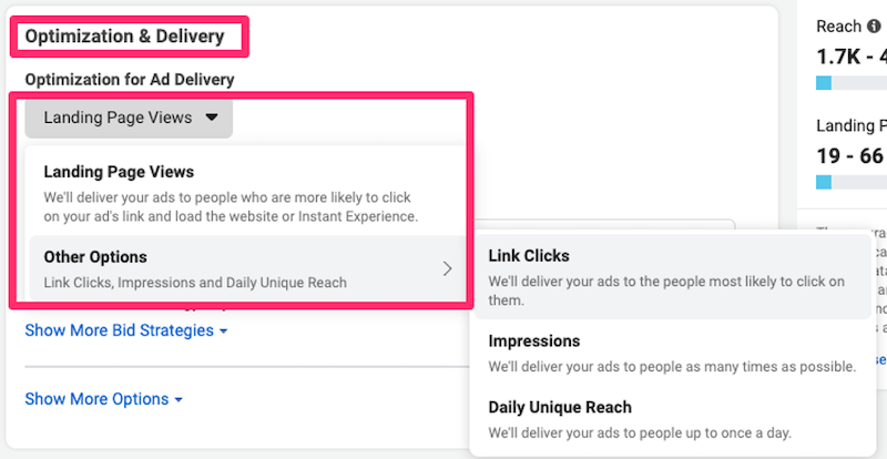 optimization and delivery facebook ab testing 