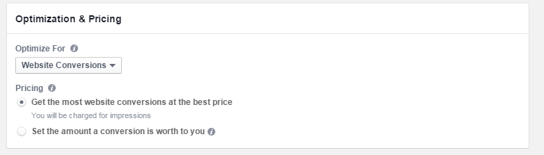 Facebook advertising cost optimization pricing