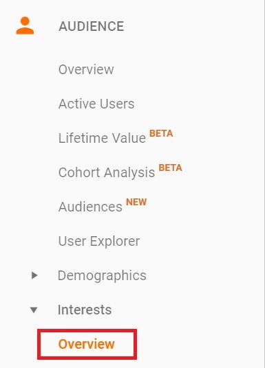 Google analytics audience reports options