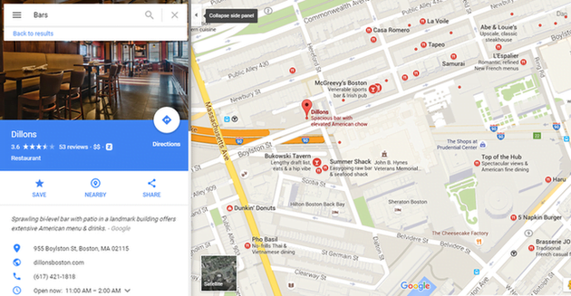 Google Voice Search Google Maps listing images example