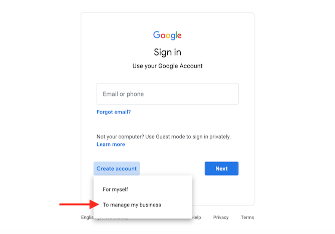 how to create and verify google my business account manage a business