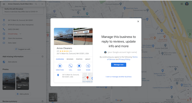how to create and verify your google my business account manage this business google maps