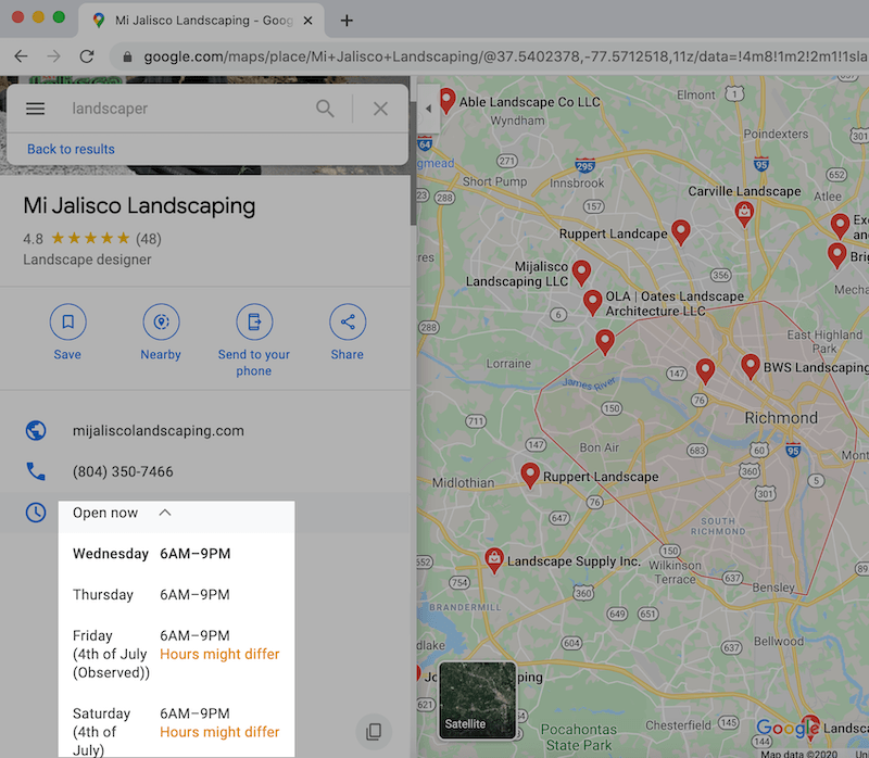 how to rank higher on google map keep hours updated