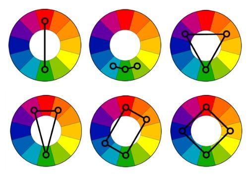 Infographic templates color wheels