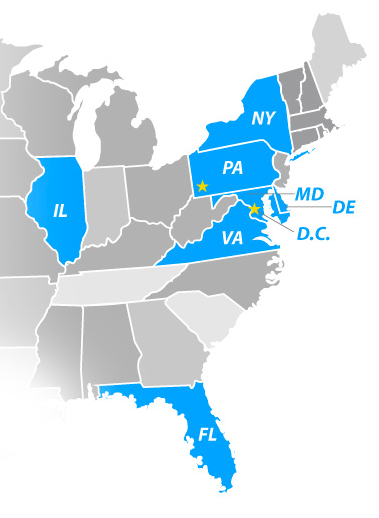 local business marketing map mid Atlantic region