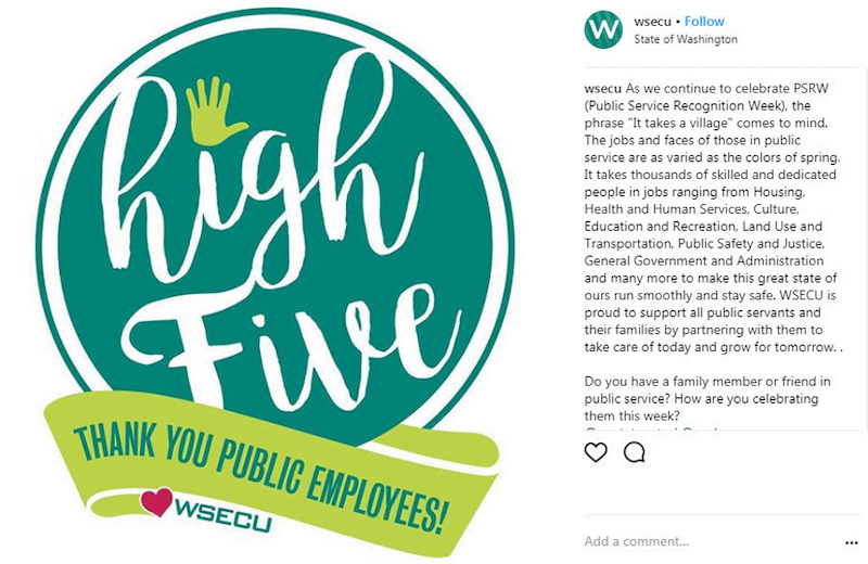 may marketing ideas—instagram post giving public service worker recognition