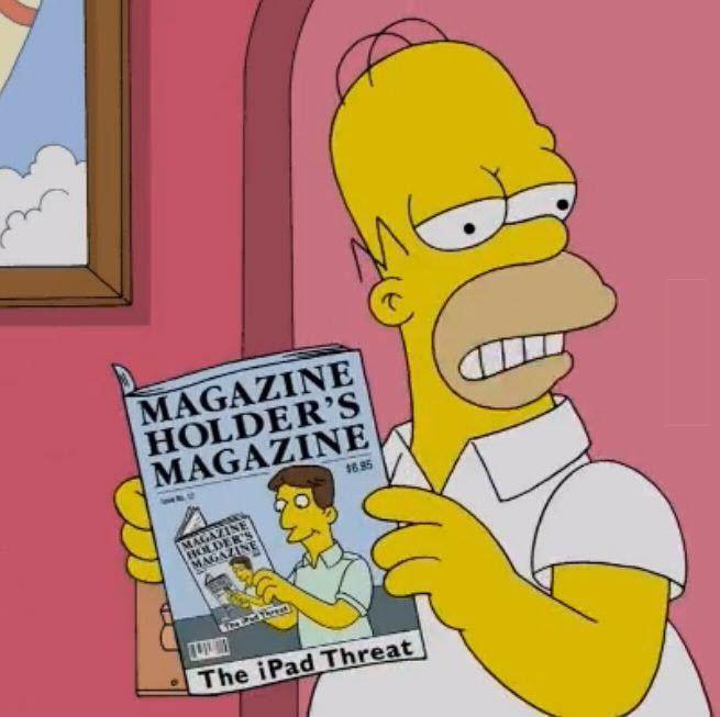 Niche marketing Homer Simpson magazine holder's magazine