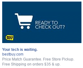 best buy ad featuring abandoned cart