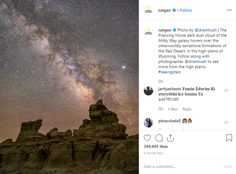 National Geographic instagram post