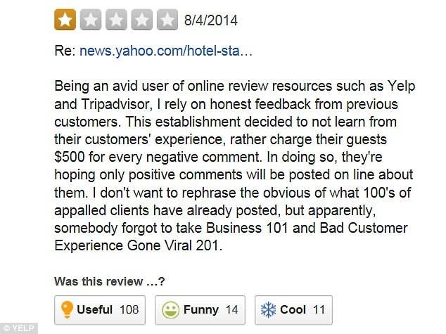 Trust signals bad customer review example