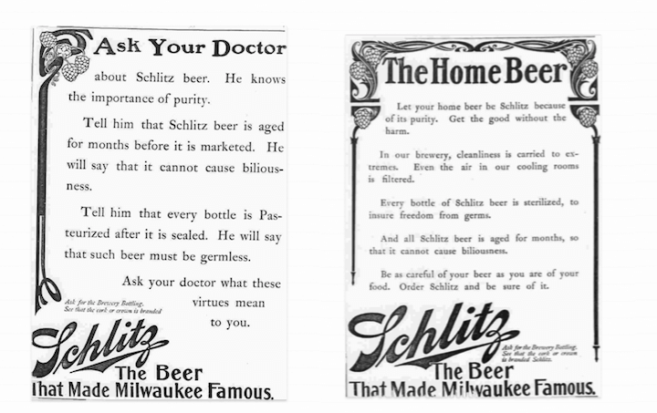 product marketing examples - schlitz beer ad
