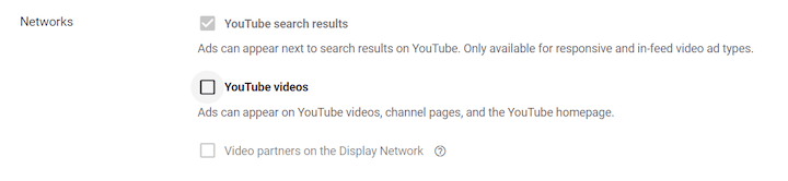 targeting competitor audiences with paid media - youtube search results setting