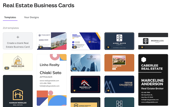 real estate marketing ideas - business card templates