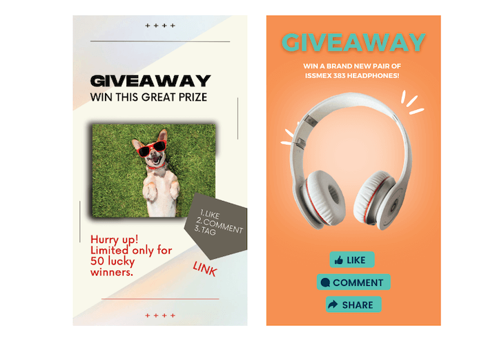 giveaway instagram story template