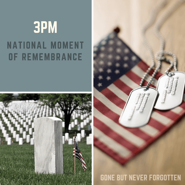 memorial day instagram captions - national moment of remembrance