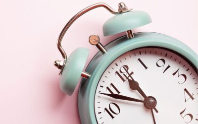 best time to post on tiktok - blue vintage clock on pink background